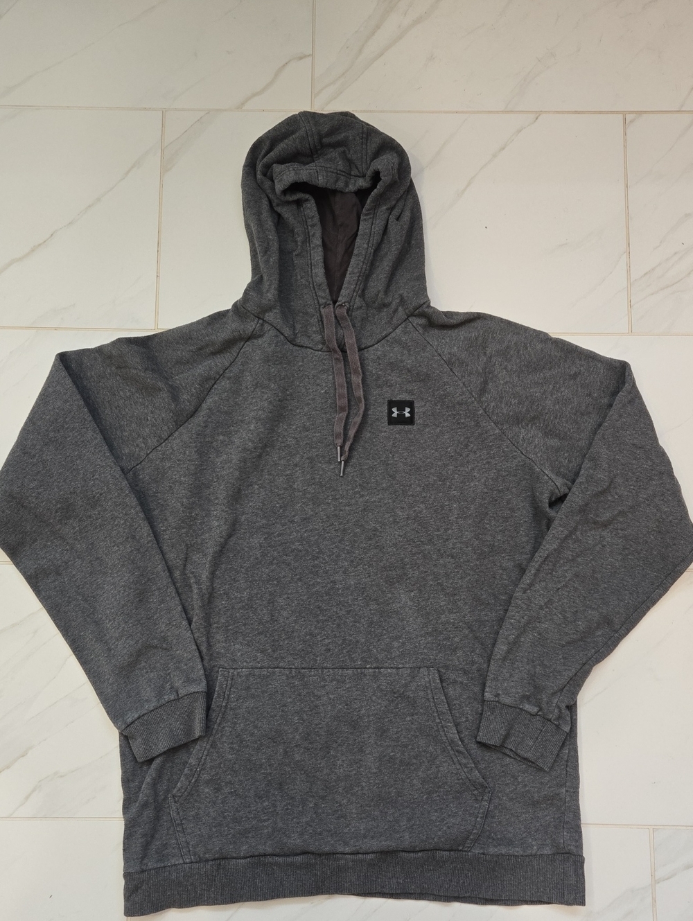 Under Armour Men's Charcoal Gray Hooded Pullover Sweatshirt